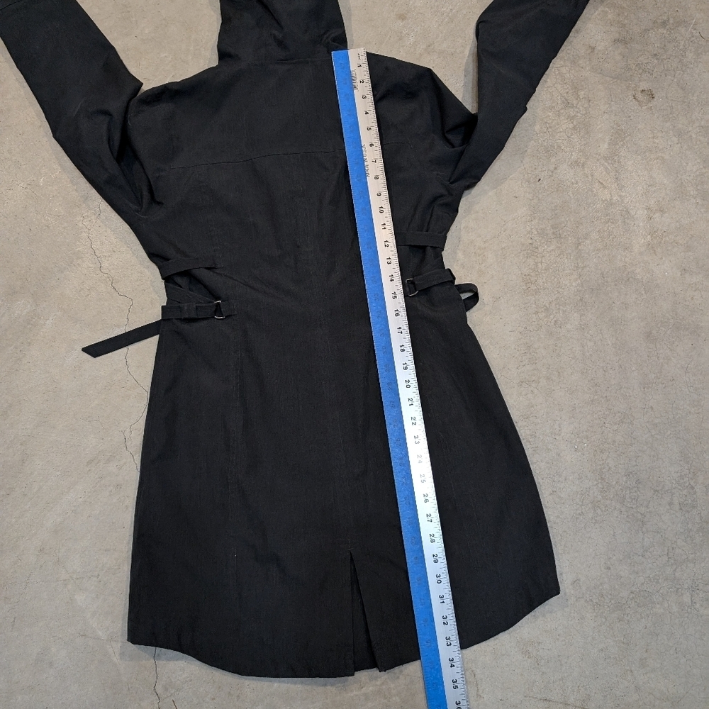 Athleta Midtown Rain Trench Jacket Women's S Gray Flaws - Picture 7 of 7